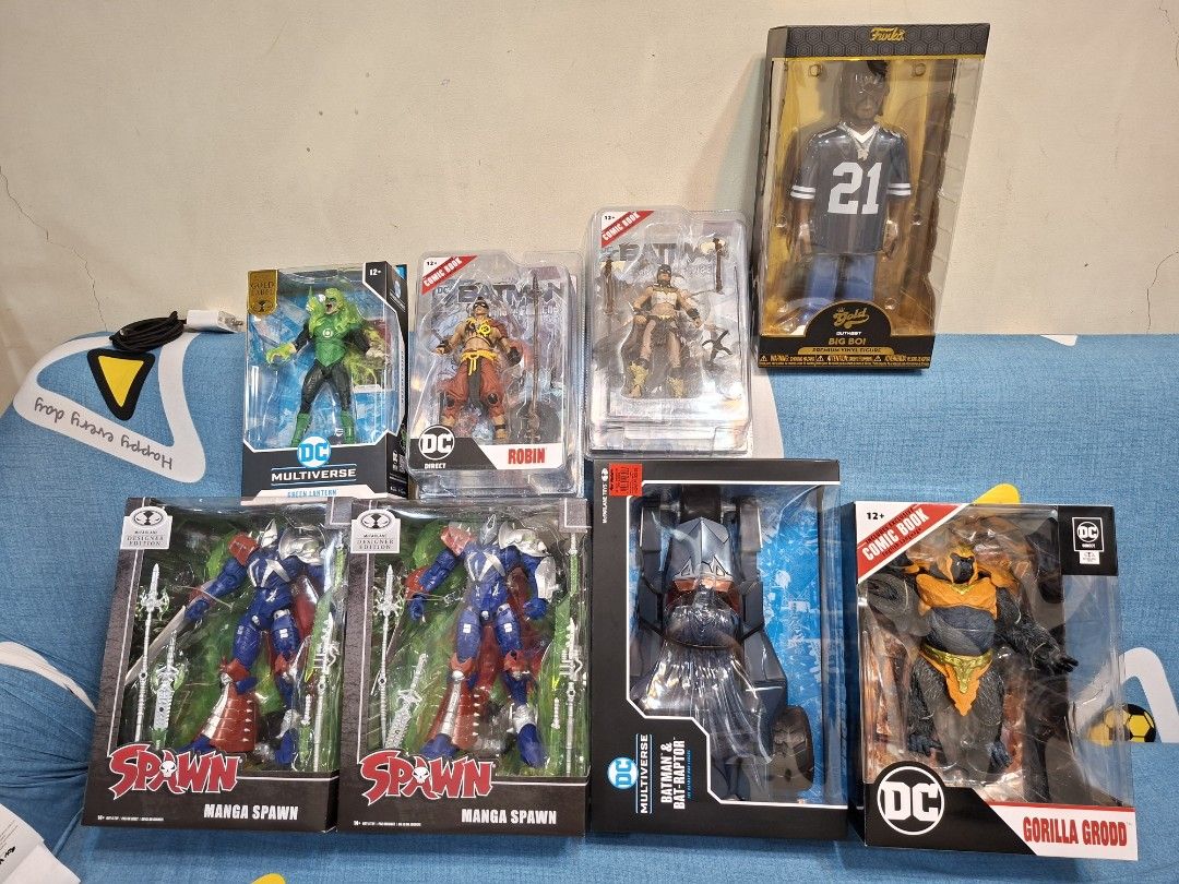 Mcfarlane batman spawn green lantern robin gorilla grodd (Category: Figurines & Statues) located in Mandaluyong City. Submitted by elitecollections (Listing ID 1410657592, Image 1). Description: for sale brand new sealed unopened Mcfarlane Batman & bat-raptor MISB - 2,000 Manga Spawn MISB - 900 Gorilla Grodd MISB - 1,300 Batgirl MISB - 1,300 Robin MISB - 900 Green Lantern Vampire MISB - 900 Funko Gold 12inches Outkast Big Boi MISB - 1,700 Meetup: