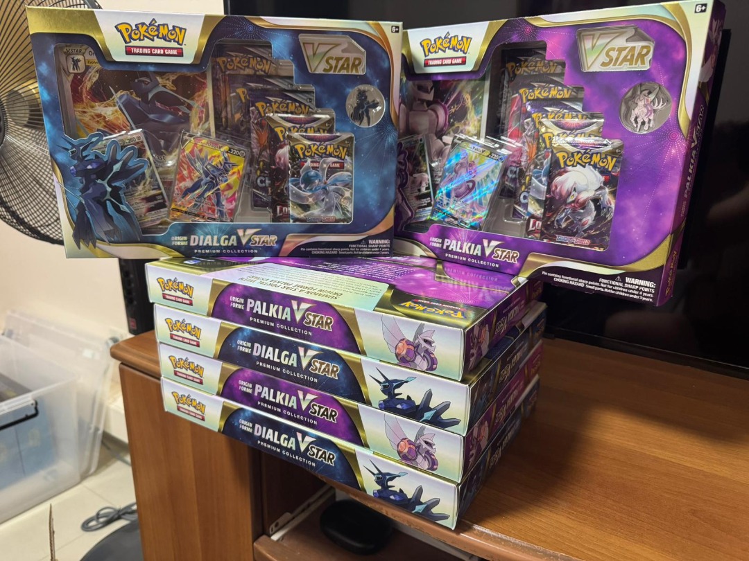 Pokemon TCG Origin Forme Dialga and Palkia VSTAR Premium Collection Box ...