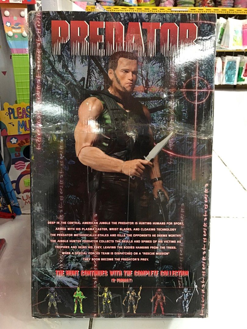 Predator Jungle Patrol Dutch Action Figure (Category: Figurines & Statues) located in Navotas City. Submitted by miguelboogle (Listing ID 1410621694, Image 2). Description: RFS: 4 Medical Treatment JUNGLE PATROL DUTCH 1/4 SCALE / NECA BIB / COMPLETE / GREAT CONDITION Box: 8 / 10 Ur choice of delivery @ ur expenz.