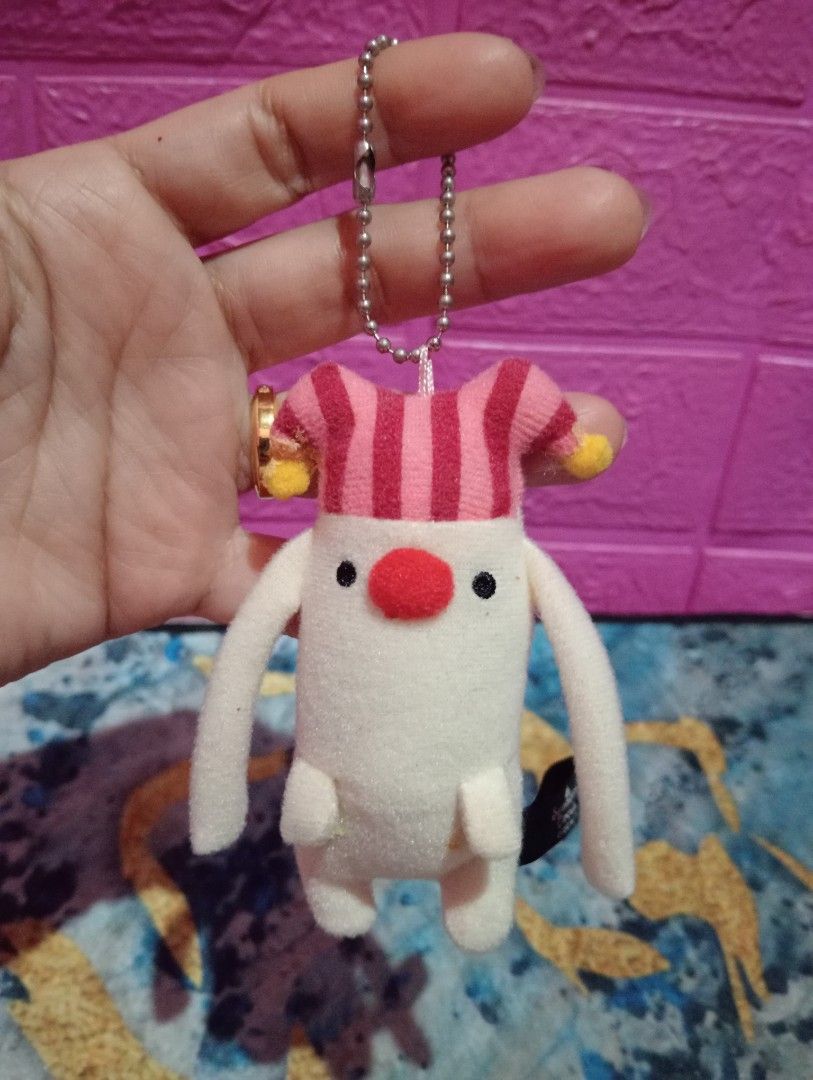 Sentimental Circus Plush Keychains set (Category: Plushies & Soft Toys) located in Bulacan. Submitted by renasophiatoystore2020 (Listing ID 1410656039, Image 2). Description: - Sentimental Circus plush keychains - Features Shappo and a pink bunny character - Pink bunny wearing a top hat - Includes metal chain for easy attachment - Official tags: "Sentimental Circus ©2012 San-X".