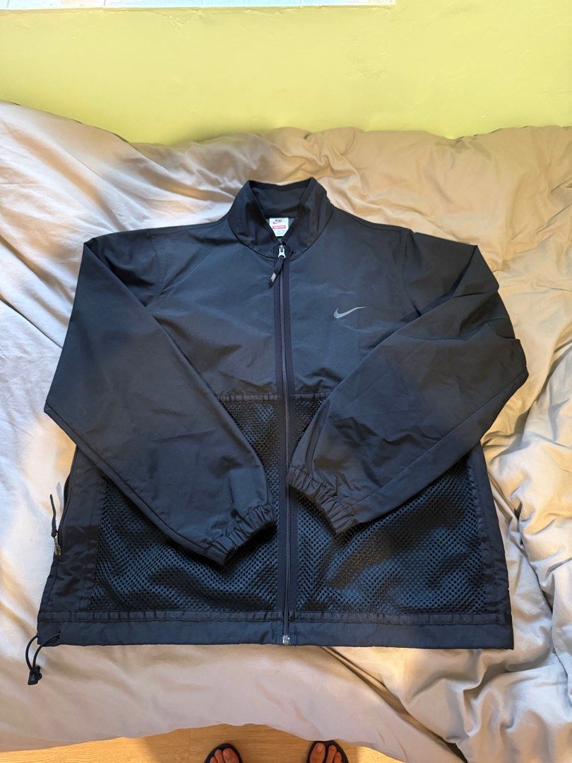 supreme nike trail running jacket blue