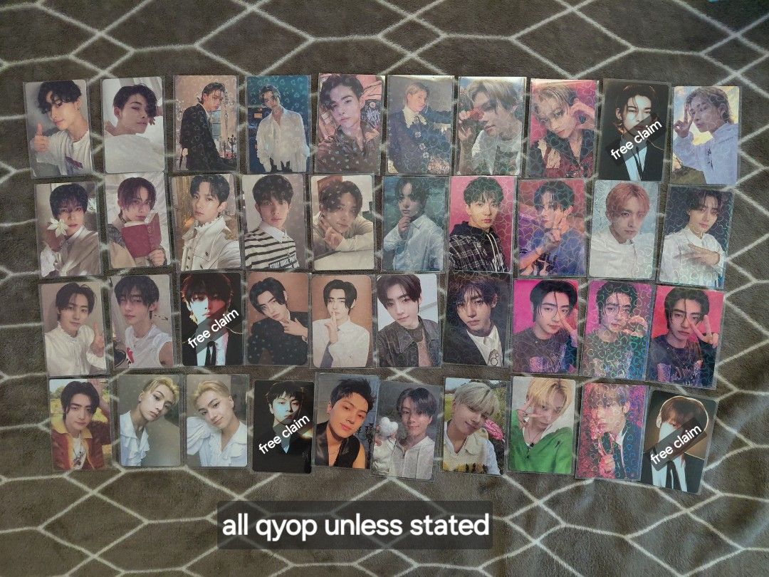 URGENT Bulk Cheap Photocard Postcard Album Unsealed POB freebie various groups merch plush decorated toploader signed (Category: K-Wave) located in Kuala Lumpur. Submitted by asilentsparkle (Listing ID 1410630761, Image 2). Description: include groups like enhypen, straykids, zerobaseone include fanmade merch like keychain, plush and photocard slot holder and decorated toploader include photocards, postcard, (some signed), unsealed album, fanclub