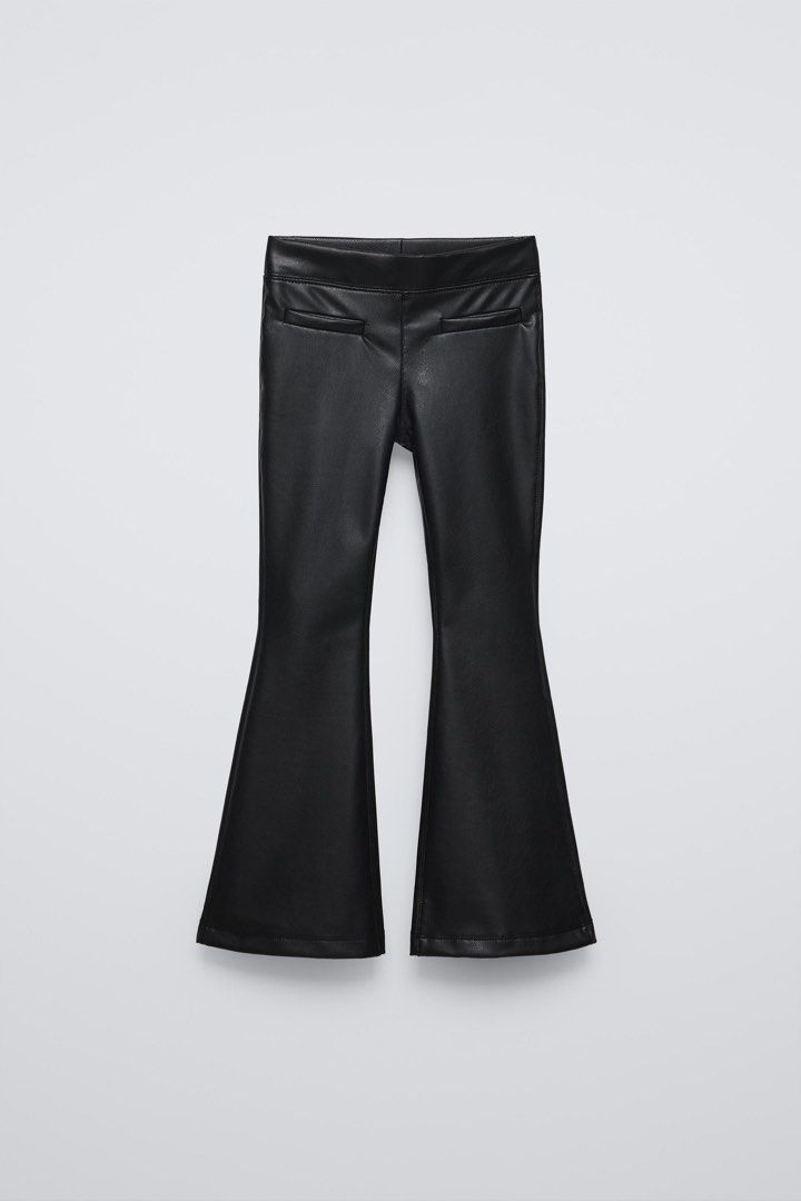 Zara Leather Flare Pants (Category: Babies & Kids Fashion) located in Manila. Submitted by shop.declutter (Listing ID 1410559358, Image 1). Description: Brand new with tags Fits age 11-12 girls.