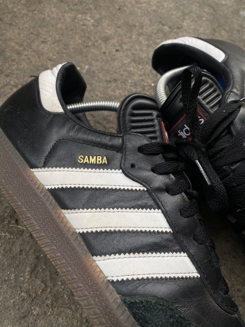 Adidas samba (Category: Sneakers) located in Davao. Submitted by pickthrift (Listing ID 1407453390, Image 3). Description: Authentic pair Us 10.5 Has minor scratches due to sign of usage 3000 shipped.
