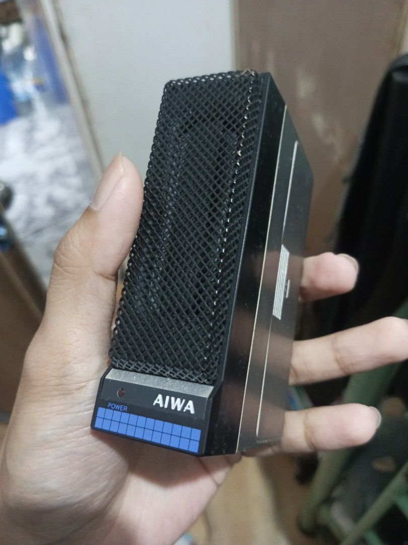 AIWA SC-A7 Compact Speaker (Category: Soundbars, Speakers & Amplifiers) located in Naga. Submitted by pacific_brent (Listing ID 1407391100, Image 1). Description: Vintage AIWA SC-A7 portable speaker - Input amp and input direct - 6v dc or battery input unit only working condition.