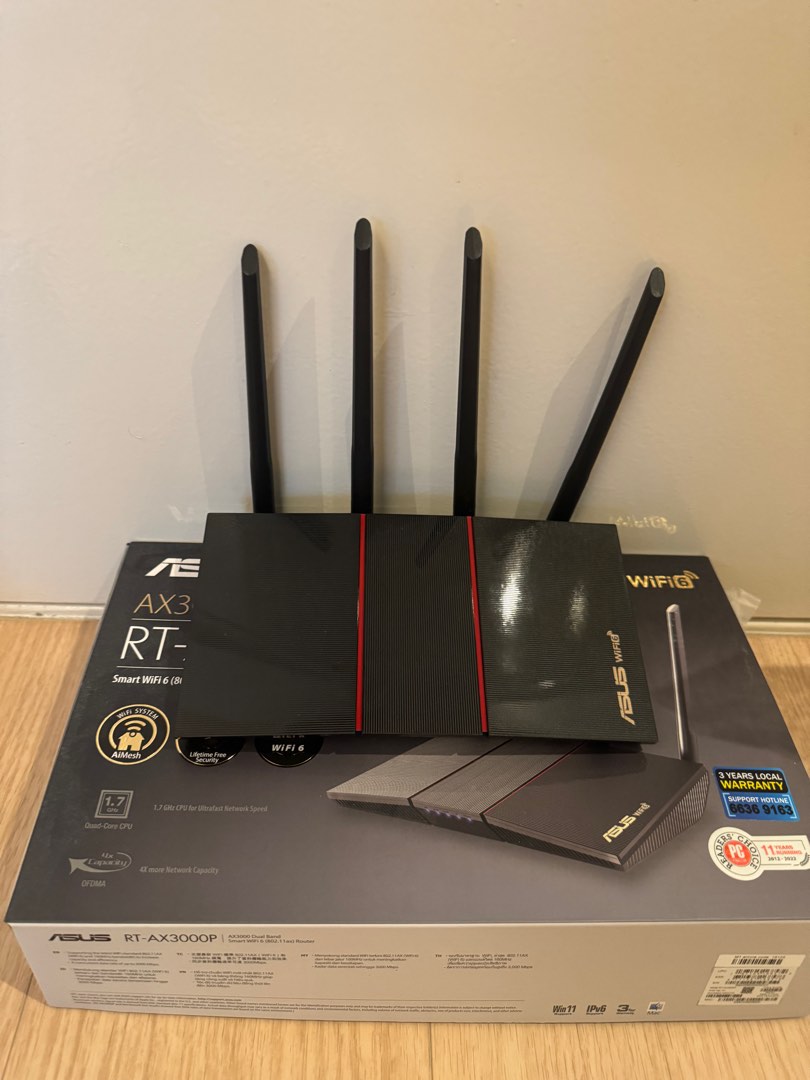 ASUS RT-AX3000P WiFi 6 Router, Computers & Tech, Parts & Accessories ...