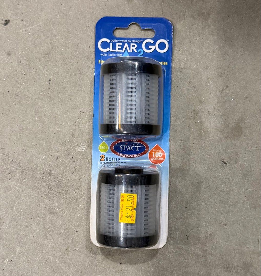 Clear2Go filter elements (Category: Other Sports Equipment and Supplies) located in Singapore. Submitted by tubeinnovation (Listing ID 1407458383, Image 1). Description: Clear 2 Go filter elements for water bottles. Last 3 sets. Take all 3 for $30.