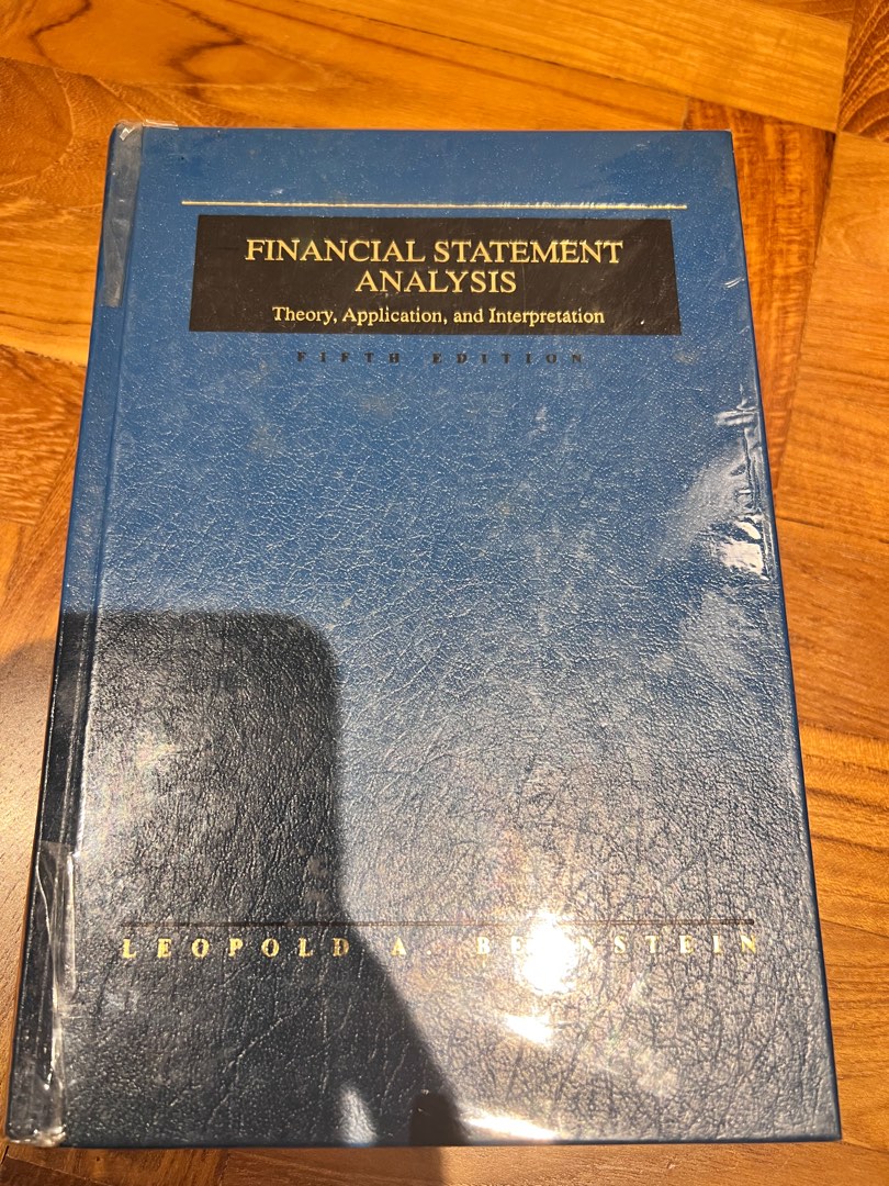 Statement Analysis Book Financial Statement Analysis Textbook - Fifth Edition, Hobbies & Toys ...