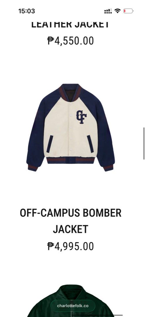 FOR RENT !! Charlotte Folk Off-Campus Bomber Jacket (Category: Coats, Jackets and Outerwear) located in Bacoor. Submitted by loisprlvd (Listing ID 1407445178, Image 1). Description: For Rent !! 1000 good for 4 days both shipping charges to be shouldered by borrower. security deposit : 2000 The security deposit will be returned once the item has been received. any stains found will result in extra fees. same day delivery only ako na po ang maglala