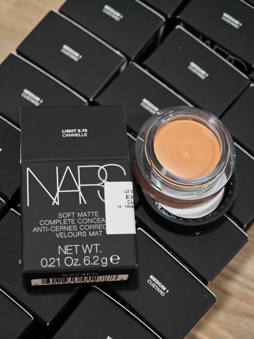 NARS Soft Matte Complete Concealer (Category: Makeup) located in Quezon City. Submitted by annednmoo (Listing ID 1407388851, Image 2). Description: - NARS Soft Matte Complete Concealer - Brand new, in original packaging Available shades: Chantilly Affogato Vanilla Madeleine Creme Brulee Marron Glace Crema Catalana Custard Macadamia Ginger Praline Biscuit.