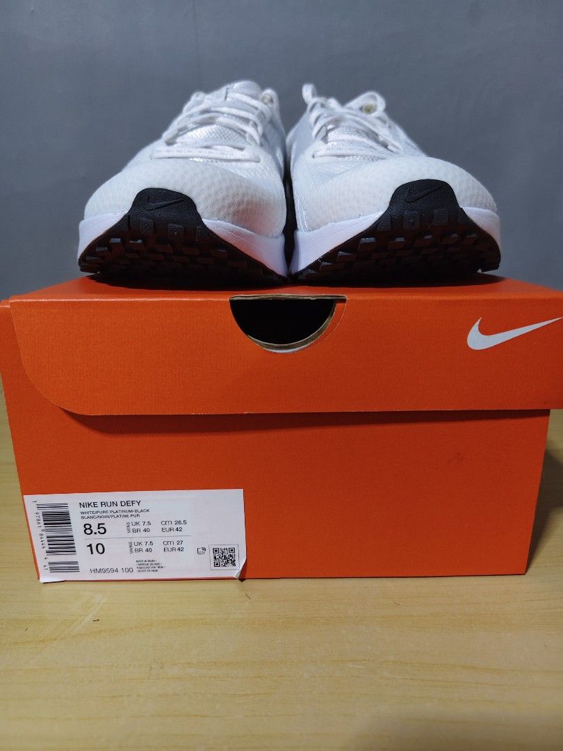 Nike Run Defy White Running Shoes (Category: Sneakers) located in Marilao. Submitted by declutterwjosh13 (Listing ID 1407531309, Image 3). Description: 🌟 Nike Run Defy 8.5 US Mens – For Sale! 🌟 📌 Price: Php 1,500 only! 📍 Location: Marilao, Bulacan 📝 Item Details: Condition: Brand New Brand/Model: Nike Inclusions: Shoes with Box Issues: None Reason for selling: Decluttering/Impulse Buying 🚚 Delivery / Meetup Options: Meetup: SM Marilao/Maril