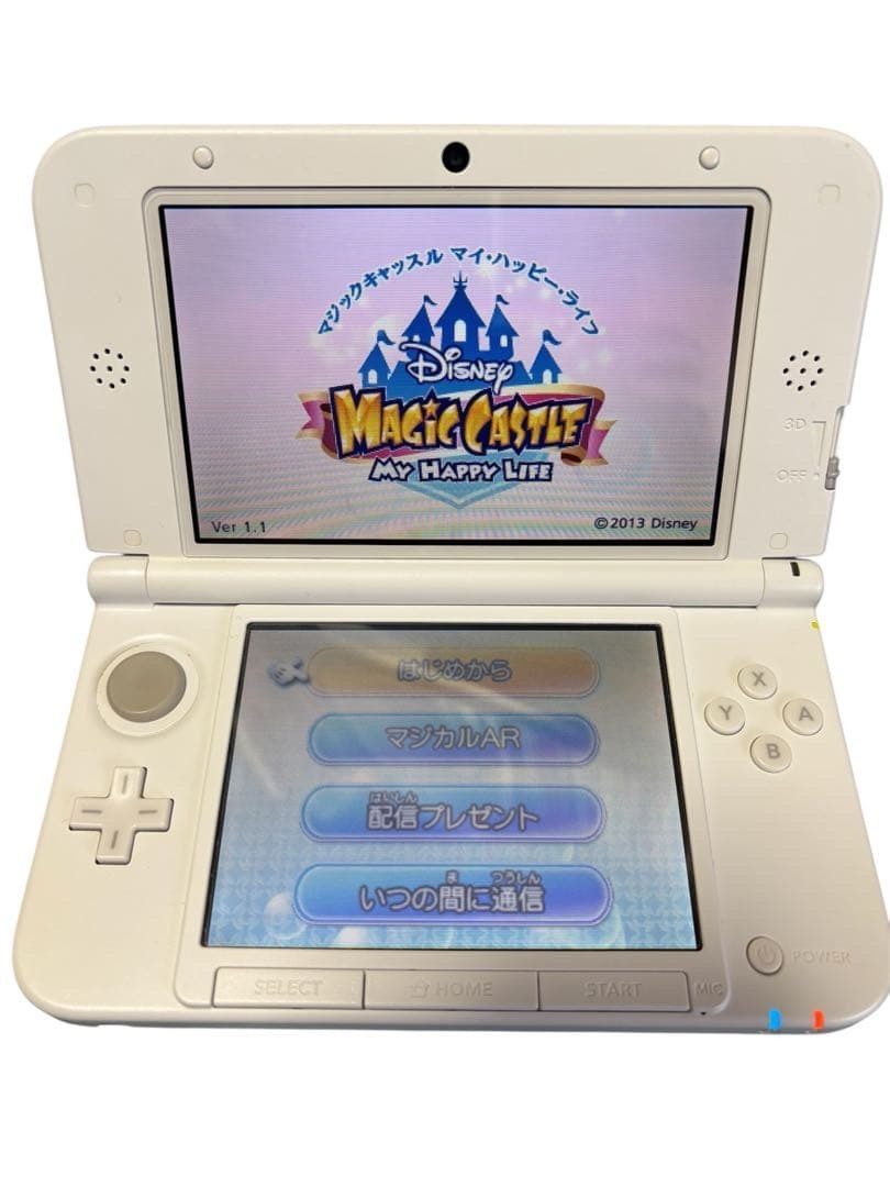 Nintendo 3DSLL Disney Magic Castle console in white (Category: Nintendo) located in Manila. Submitted by japan_treasure (Listing ID 1407401912, Image 3). Description: Content ・3DSll console (Disney Castle design) ・Touch pen (inserted) ・AC adapter ・AR cards ・Printed materials ・Software "Disney Magic Castle My Happy Life" ・Outer box * 4GB memory card (pre-inserted) *The LCD is in good condition. * Overall it is in good condition, please see the pho