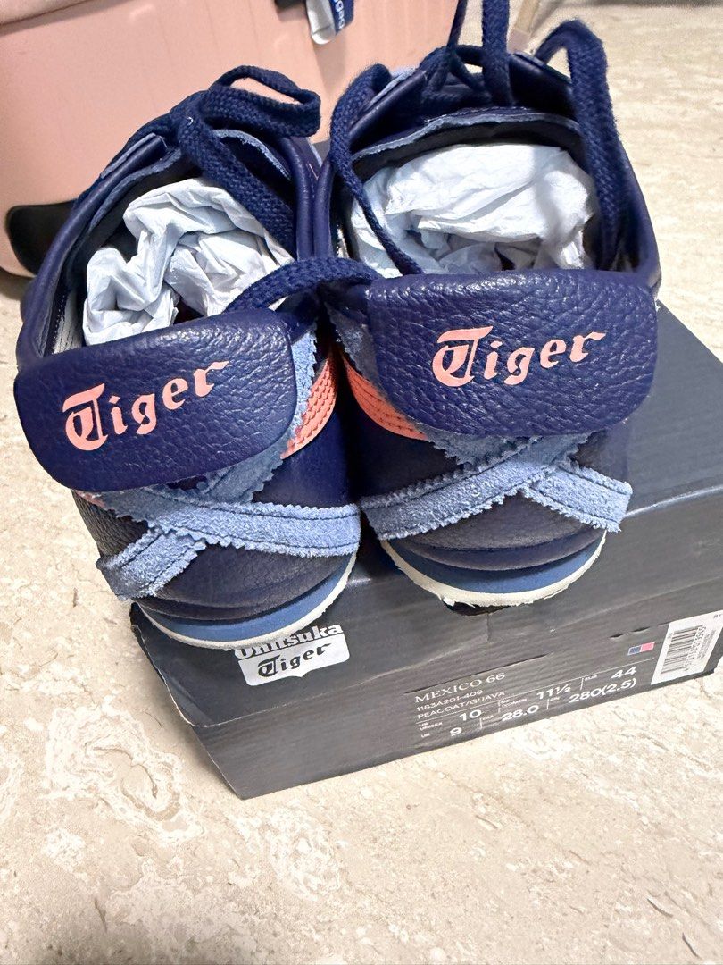 Onitsuka Tiger Mexico 66 - Peacoat/Guava sneakers (Category: Sneakers) located in Singapore. Submitted by reeenie (Listing ID 1407381202, Image 2). Description: Authentic Onitsuka Tiger Mexico 66 Like new, worn once. Come with a box as shown Size shown on photos .