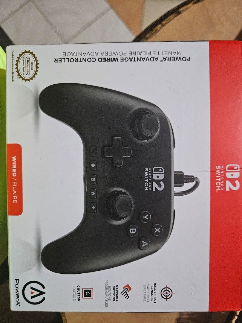 PowerA Advantage Wired Controller for Nintendo Switch 2 (Category: Controllers) located in Las Pinas. Submitted by jka_lpc (Listing ID 1407445788, Image 3). Description: - PowerA Advantage Wired Controller for Nintendo Switch 2 - Features: - Hall Effect sensors - Mappable buttons - C-button for game chat - Officially licensed for Nintendo Switch - Compatible with Nintendo Switch, Nintendo Switch OLED, and Nintendo Switch Lite - Includes a 10ft (3