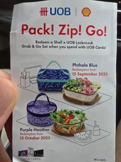 Shell x UOB LocknLock Lunch Box - Brand New, Furniture & Home Living ...
