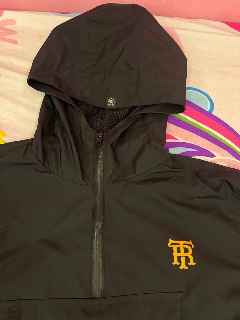 Taguwaruwa BTSWT Black Jacket Medium (Category: Coats, Jackets and Outerwear) located in Kuala Lumpur. Submitted by mat_gallagher (Listing ID 1407393412, Image 2). Description: - Black Taguwaruwa jacket - Hooded - Half-zip closure - Front pocket with snap buttons - BTSWT logo on front - Taguwaruwa brand label - Size: Medium - Drawstring at bottom - Mesh lining - Band Bittersweet.