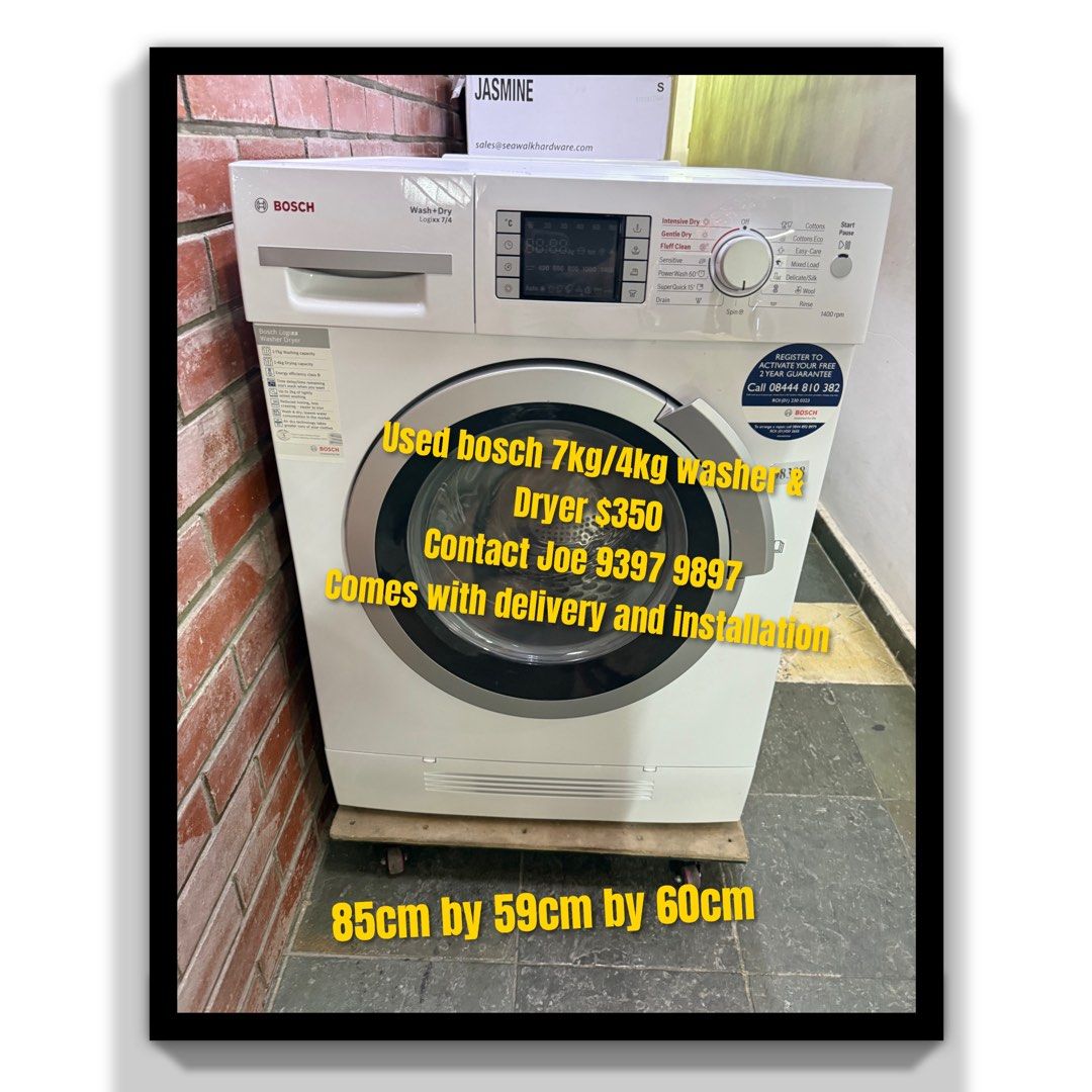 Used Bosch washer and dryer 7kg/4kg 2-in-1 with warranty, TV & Home ...