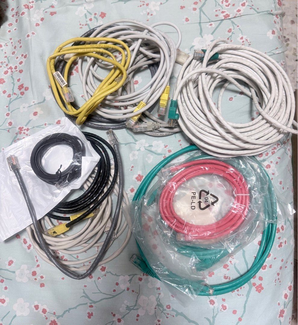 All new and old short and long LAN cables Cat 6 cables