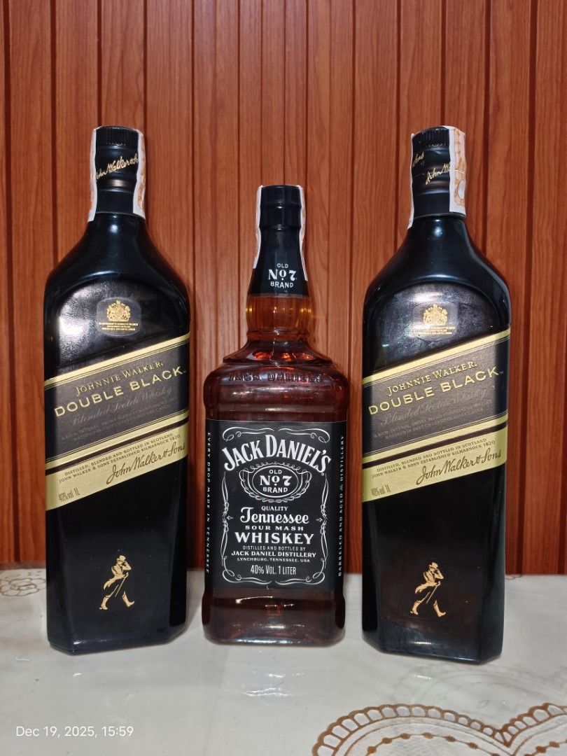 Jack Daniels - Double Black Label 1L (Category: Beverages) located in Taguig. Submitted by abeliteaenterprise (Listing ID 1410760461, Image 1). Description: No box Black Label - ₱1,000 Jack Daniels - ₱1,200 Double Black - ₱1,499.