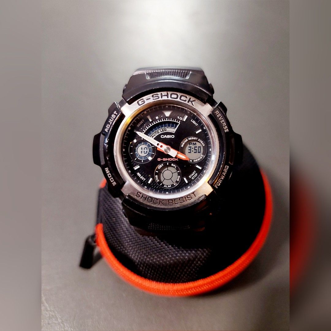 G-Shock Casio Watch (Original) (Category: Men's Watches) located in Makati City. Submitted by a_pullman016 (Listing ID 1410795786, Image 1). Description: G-Shock Mens Watch 100% Authentic Model: Casio Aw-590 Color: Black bought almost 9k = $152 Barely used, no more box (lost) New Battery: 💯 very good, 2 years ('til yr.2027) Reason For Selling: decluttering Selling Price: P3,900 Location: Santa Rosa, Laguna Can do meet-up: (NCR: Makati, Taguig, M