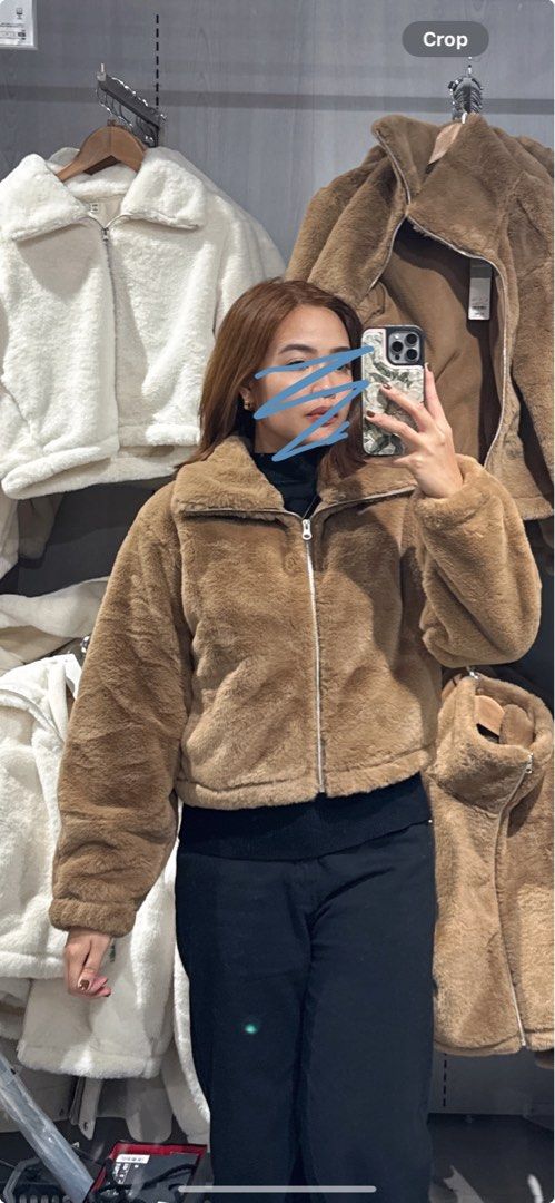 GU Brown Fleece Jacket BRAND NEW (Category: Coats, Jackets and Outerwear) located in Manila. Submitted by tailahsweep (Listing ID 1409727995, Image 1). Description: - Cropped jacket - Soft, fuzzy texture - Collared neckline - Zip-up closure - Long sleeves - Colors: Brown and White - Size chart in images - Adds warmth and style.