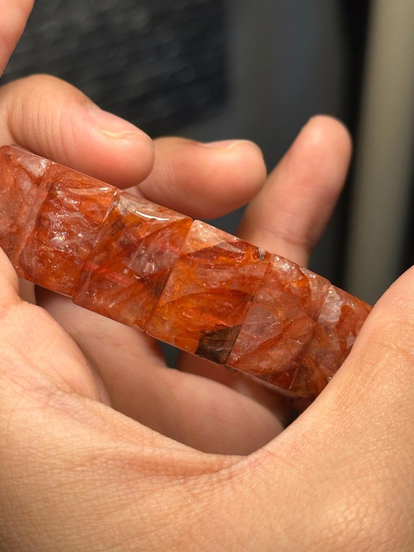 HQ Fire Quartz Bangle Aura (Category: Bracelets) located in Manila. Submitted by declutterkitten (Listing ID 1410755423, Image 3). Description: Beautiful colorway Check photo for size 17.5 cm inner Online payment .