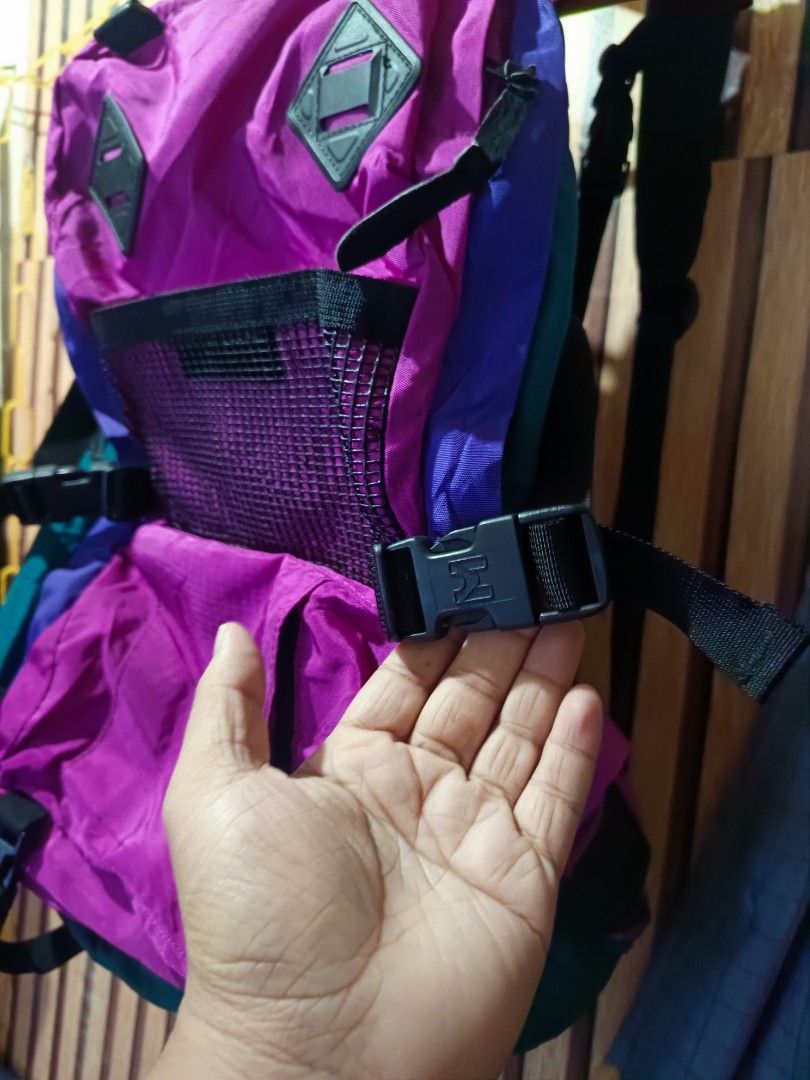 Millet Backpack (Category: Backpacks) located in Cebu City. Submitted by negotiableprice22 (Listing ID 1410889443, Image 3). Description: - Vintage Millet backpack - Eye-catching purple, teal, and black design - Multiple compartments for storage - Adjustable straps for a comfortable fit - Mesh front pocket - Millet logo detailing - Sturdy buckles - Comfortable back panel - Ideal for outdoor activities and daily use height 23 inch length 15 inch w