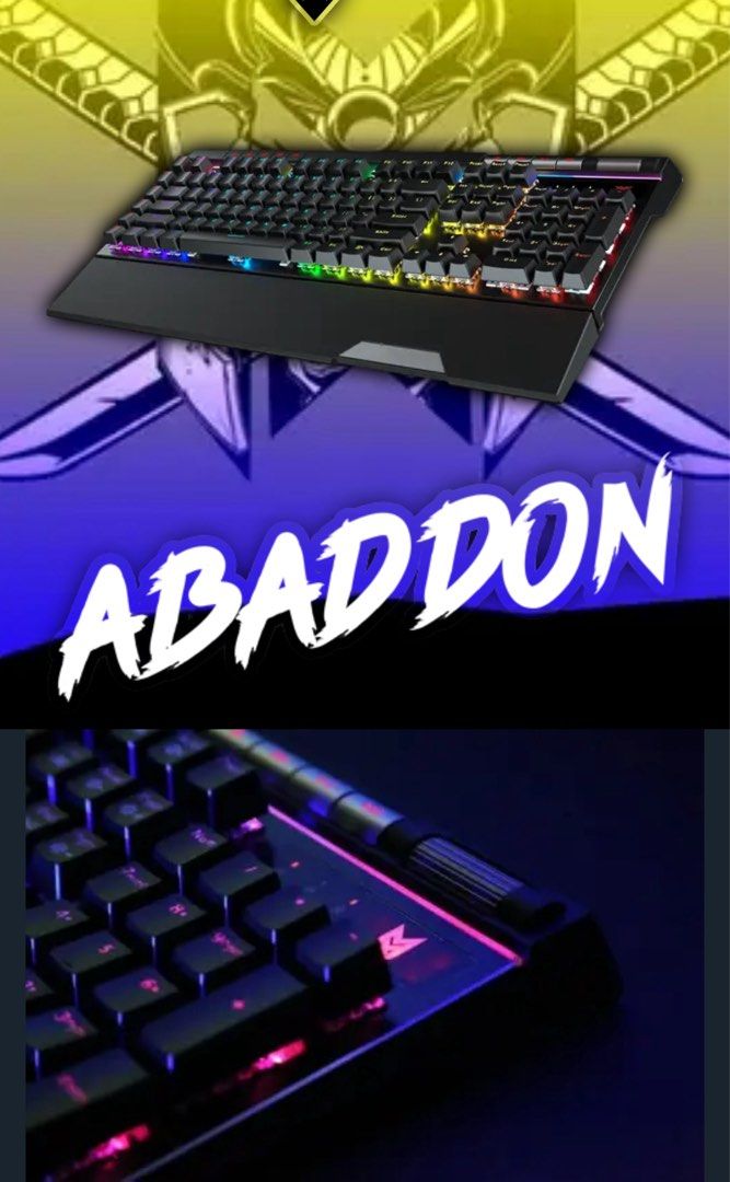 MonsterX Abaddon Gaming Keyboard - RGB443562365279293440