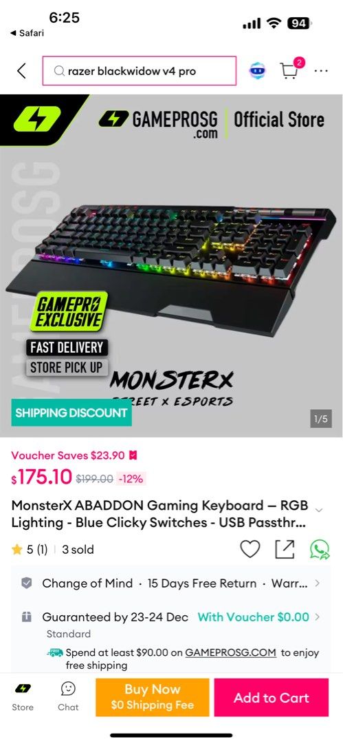 MonsterX Abaddon Gaming Keyboard - RGB443562365279293443