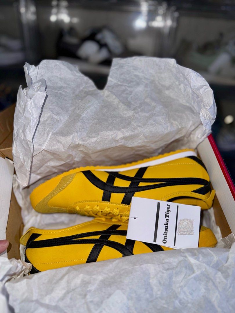 Onitsuka Tiger Mexico 66 Kill Bill (Category: Sneakers) located in Manila. Submitted by ticktreadph (Listing ID 1410833683, Image 2). Description: ⚡️ Brand New Onitsuka Tiger MEXICO 66 in Yellow/Black (Kill Bill)! 🖤 📍 Origin: Directly from Japan! Key Details: • Model: MEXICO 66 • Color: Yellow / Black (A classic, iconic colorway!) • Style Code: 1183C102-751 • Size (Unisex): US 8 | UK 7 | CM 26.0 • Size (Women's): US 9.5 | EUR 41.5 | CM 26.0 • C