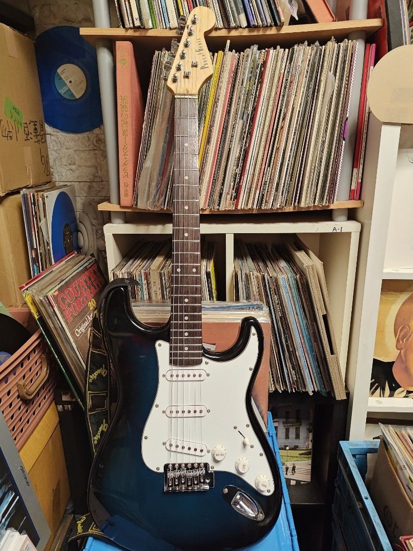 Photogenic Electric Guitar with Amplifier (Category: Musical Instruments) located in Quezon City. Submitted by jhayjaz08 (Listing ID 1410722285, Image 1). Description: Rush!! - Photogenic electric guitar stratocaster - Blue and white finish - White pickguard - Three pickups - Includes Photogenic PG-10 guitar amplifier - Fender guitar strap included Very good condition 6k set.