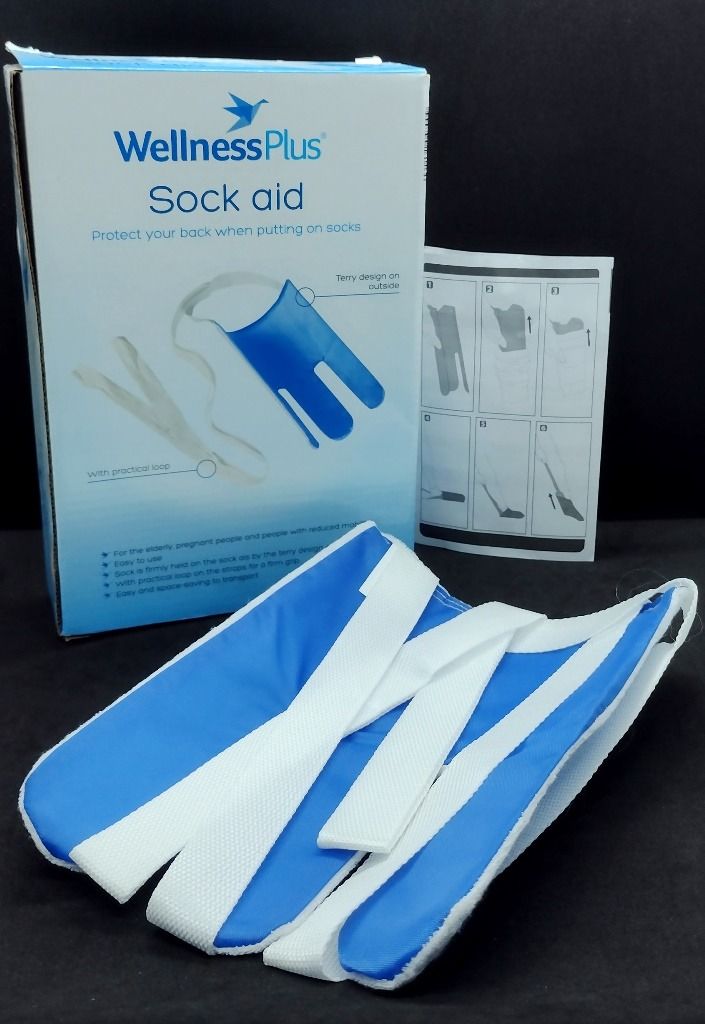 Sock Aid for elderly, physically constrained (Category: Other Assistive Aids) located in Quezon City. Submitted by mondy_mond (Listing ID 1410798951, Image 2). Description: This Sock Aid for elderly, physically constrained... *Part of content of Balikbayan Box from Australia *For the elderly, & persons who have hard time putting on socks *1x box contains 1x piece sock aid *Practical, convenient, handy *Includes user guide & opened box packaging *