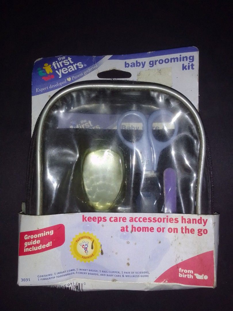 The First Years Baby Grooming Kit (Category: Baby Toiletries & Grooming) located in Baguio. Submitted by eskimoprime (Listing ID 1410840486, Image 1). Description: Notes: - Brand new but missing comb - Package has some wear but contents are brand new - Purchased in the U.S. - Feel free to pm for more pics.