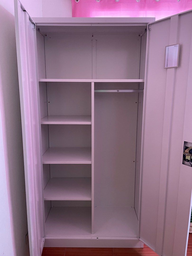 Wardrobe Organizer Steel Cabinet (Category: Shelves, Cabinets & Racks) located in Cavite. Submitted by ralphfrncsc (Listing ID 1410762031, Image 2). Description: Free assembly Delivery via lalamove Gcash payment upon delivery Malagasang Imus Cavite loc.