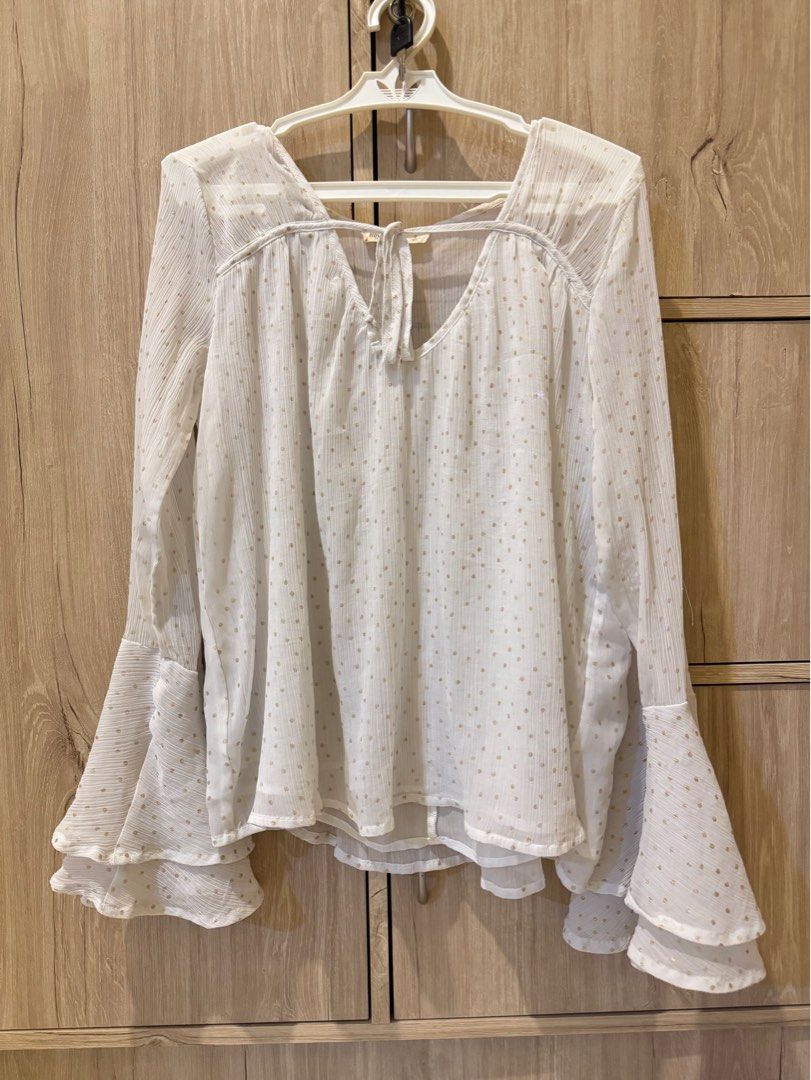 Work blouse (Category: Blouses) located in Taguig. Submitted by mindssq (Listing ID 1410828576, Image 1). Description: Purchased in Hollister UK No issues Size S, can fit M Pristine condition.