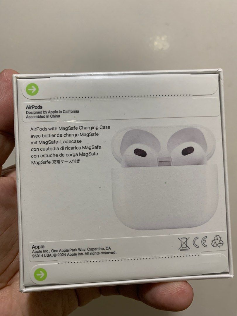AirPods 3 (3rd Generation) Brand new (Category: Earphones) located in San Juan City. Submitted by ph_gadgets_hub (Listing ID 1411066023, Image 3). Description: AirPods 3rd Generation Brand new sealed With Serial number Compatible to iPhone, Macbook, iPad, Android Lowest price Guaranteed! SALE!!❤️‍🔥 ₱1,200 • ios & android Supported • U.S variant • same weight/size • Hi-Fi Stereo Bass • can change name ▪️ can change Gesture (Tap Function) ▪️ with 