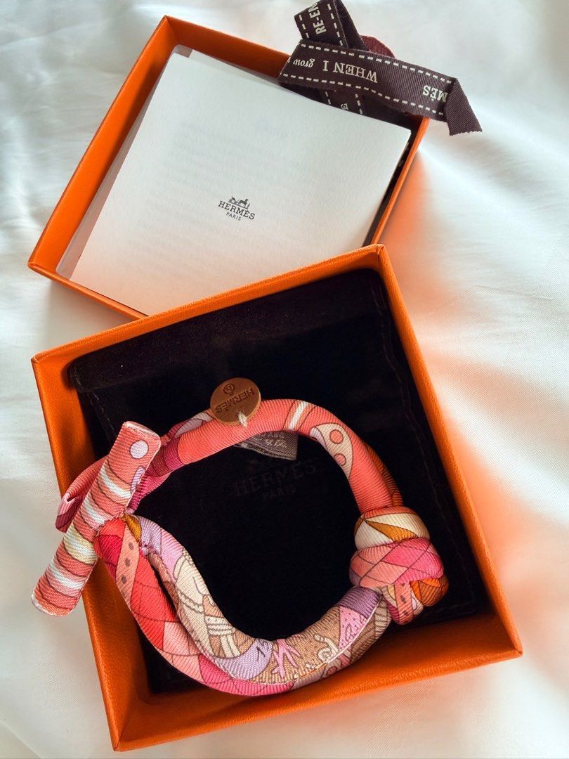 Authentic Hermes Silk Twilly Scarf bracelet (Category: Other Accessories) located in Quezon City. Submitted by breakmyfashion (Listing ID 1411033879, Image 2). Description: Comes with box and dust bag. .