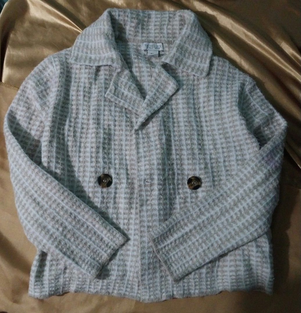 blazer, suit, plaid sweater, knit sweater (Category: Coats, Jackets and Outerwear) located in Mandaluyong City. Submitted by khalil. (Listing ID 1410935932, Image 3). Description: upd: no flaws tanggal na yung stains m - l.
