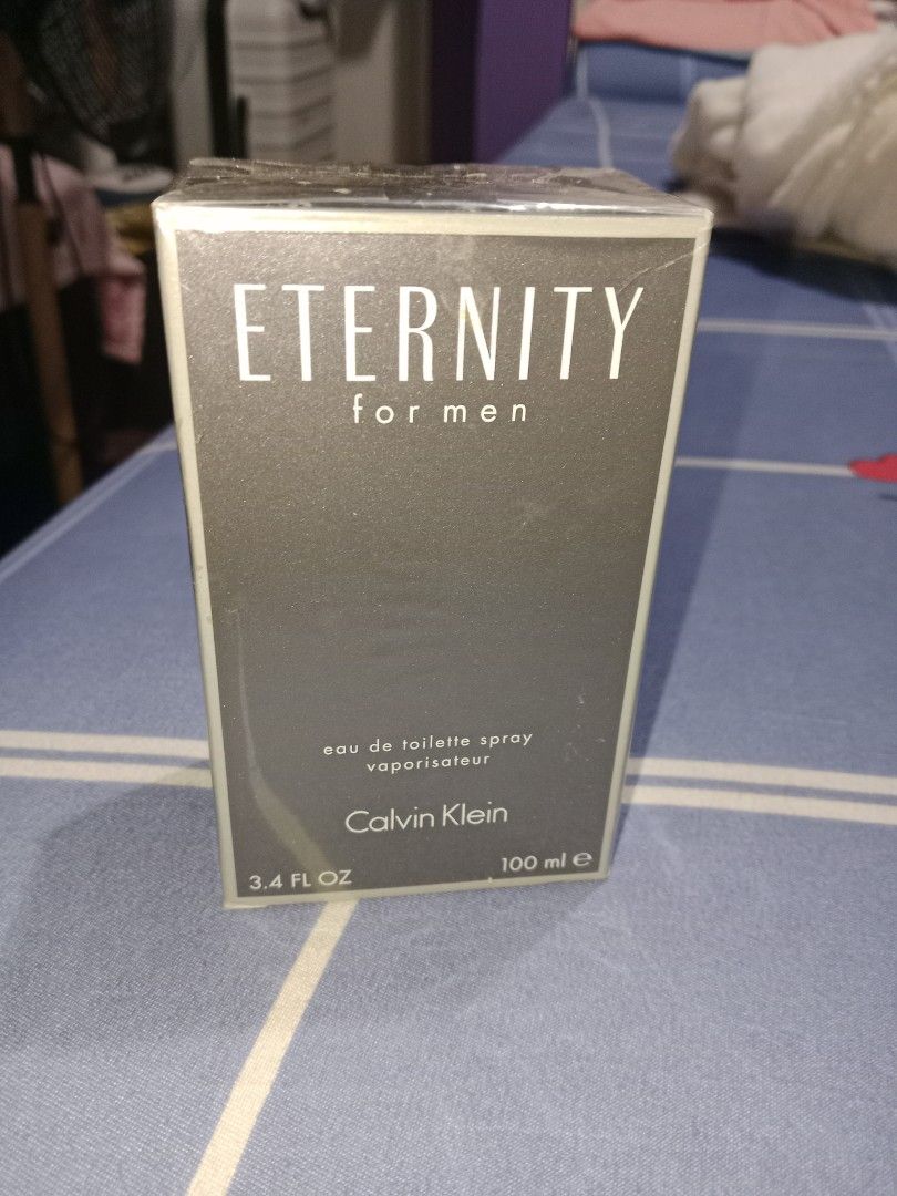 Calvin Klein Eternity for Men 100ml EDT original! (Category: Fragrance & Deodorants) located in Quezon City. Submitted by crizphil13 (Listing ID 1411049657, Image 1). Description: Brandnew original!!! Eternity for Men 100ml- Edt 💯 original bought in U.S! 🗝️shipping fee shouldered by the buyer kindly check my reviews for your peace of mind! 🙂.