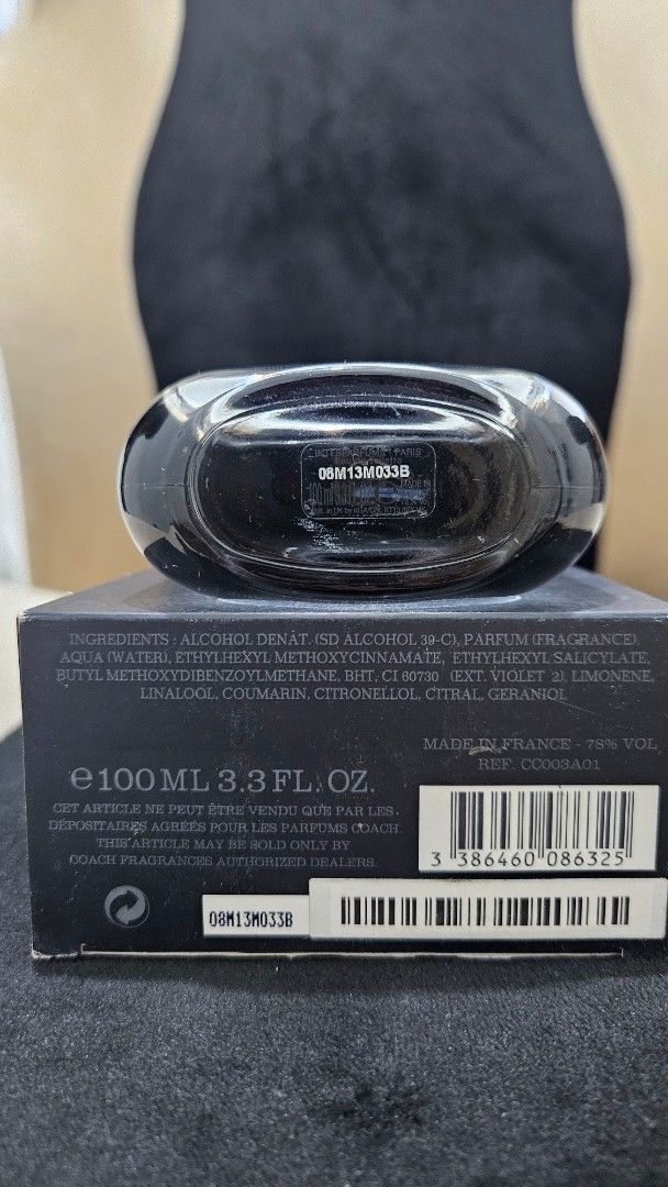 Coach for Men Eau de Toilette 100ml (Category: Fragrance & Deodorants) located in Cavite. Submitted by secondhandlemonade (Listing ID 1411035026, Image 2). Description: Coach for Men Eau de Toilette 100ml bought from FragranceX.