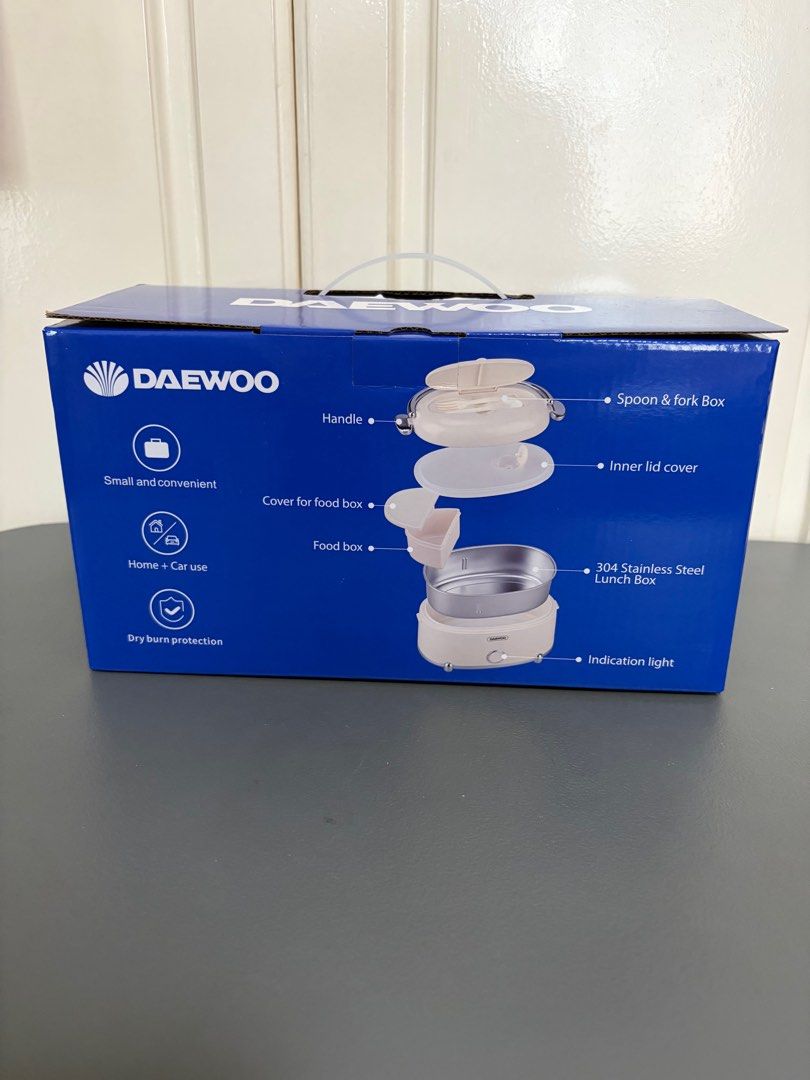 Daewoo 1.2L Portable Electric Lunch Box (Category: Food Organization & Storage) located in Paranaque City. Submitted by mayan_q (Listing ID 1410958899, Image 2). Description: ✔ 💵💳Full-Payment via BDO or Gcash ✔️🚚🚀 Delivery fee will be shouldered by the buyer ✔ Sucat Parañaque or Ortigas area ‼️Manage your expectations ‼️ No Return No Exchange 📲 MESSAGE ME FOR ORDERS AND INQUIRIES .