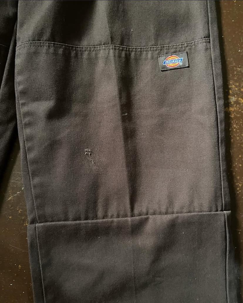 Dickies Double Knee Brown Pants (Category: Jeans) located in Manila. Submitted by mori2003 (Listing ID 1410966040, Image 3). Description: skated condition ginawang shorts at binalik sa pants fixed hem waist - 34 length - 38 hem - 10 my height is 5’5.