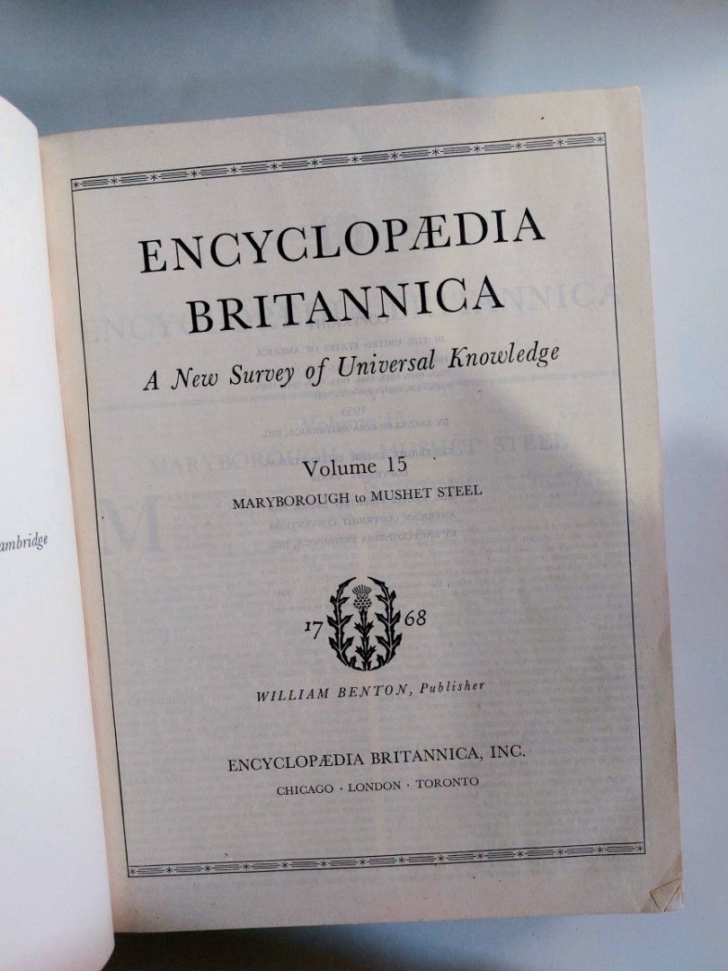 Encyclopaedia Britannica | Volume 15 (Category: Textbooks) located in Tanauan. Submitted by solanathriftph (Listing ID 1411042717, Image 1). Description: 📚 major bookshelf clean out / clearance sale ~ — well used — RFS: decluttering my bookshelves and switching to digital books — MOP: Gcash | fast shipping *feel free to send a message if you wish to negotiate the price :).