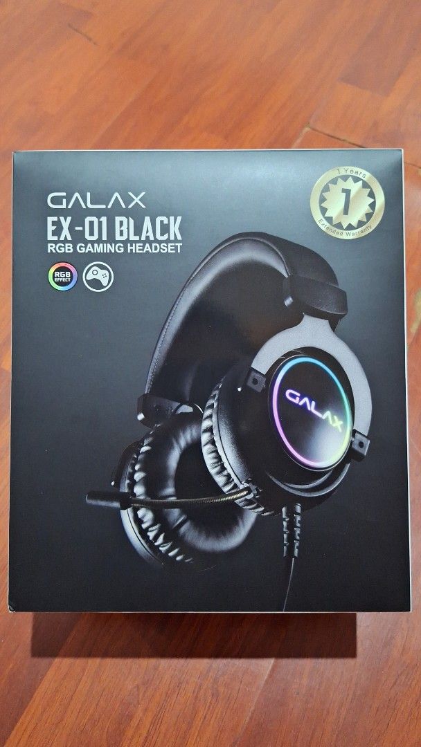 GALAX EX-01 Black RGB Gaming Headset (Category: Headphones & Headsets) located in Quezon City. Submitted by lnrd18 (Listing ID 1411049492, Image 1). Description: GALAX EX-01 Black RGB Gaming Headset Rfs: stock na lang sa cabinet, kasama lang sa package ng pc set ko (2 years pa lang sakin. Di ko din nagamit kasi may mas better brand akong gamit until now) - Sounds are still all goods. Sarap soundtrip. Pm lang for sound sample. - Volume control niy