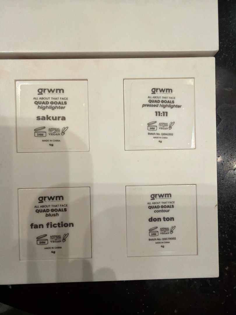 GRWM All About That Face Quad Goals Palette (Category: Makeup) located in Quezon City. Submitted by fabfinds88ph (Listing ID 1410995342, Image 3). Description: Gently used GRWM palette colors as shown in pic - decluttering as I have too many makeup .