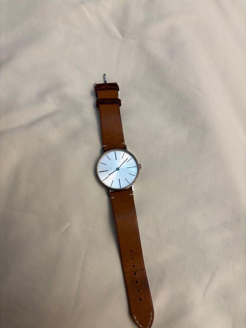Lambretta Watch with Brown Leather Strap (Category: Women's Watches) located in Manila. Submitted by coolwinddd (Listing ID 1411029447, Image 1). Description: - Lambretta watch - Silver dial with black markers and hands - Brown leather strap - Simple and elegant design.