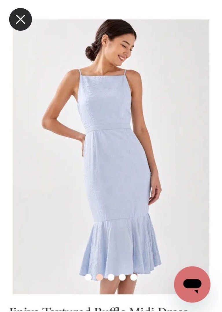 linen smocked midi dress Freya Smocked Linen Midi Dress