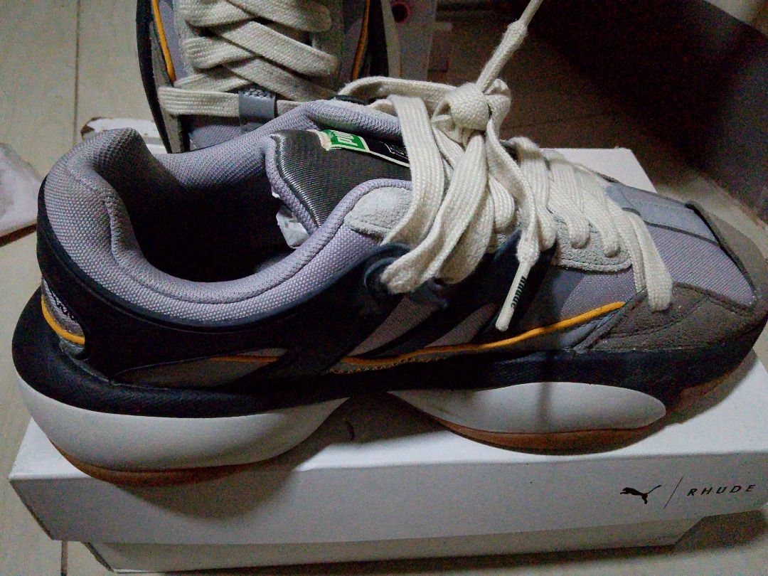 Puma Rhude Goos as New with Box (Category: Sneakers) located in Ilagan. Submitted by jackiedgoddess (Listing ID 1410998193, Image 2). Description: Puma Alteration NU Rhude, UK8, Euro 42, US 9, 27CM. Used twice good as New with Box. With very very light scratch as seen on the picture. NEGOTIABLE.