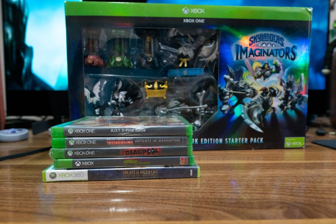 RARE XBOX GAMES (Category: Xbox) located in Manila. Submitted by Verho (Listing ID 1411010432, Image 1). Description: RARE XBOX GAMES Deadpool - SOLD Attack on Titan 2 : Final Battle - SOLD Skylanders Imaginators Dark Edition Starter Pack - 3000 Teenage Mutant Ninja Turtles Mutants in Manhattan - 1500 Teenage Mutant Ninja Turtles Mutants Unleashed - 900 Night In the Museum Battle of the Smithsonian (Xbox 360 game) - SOLD Price negotiable for sure
