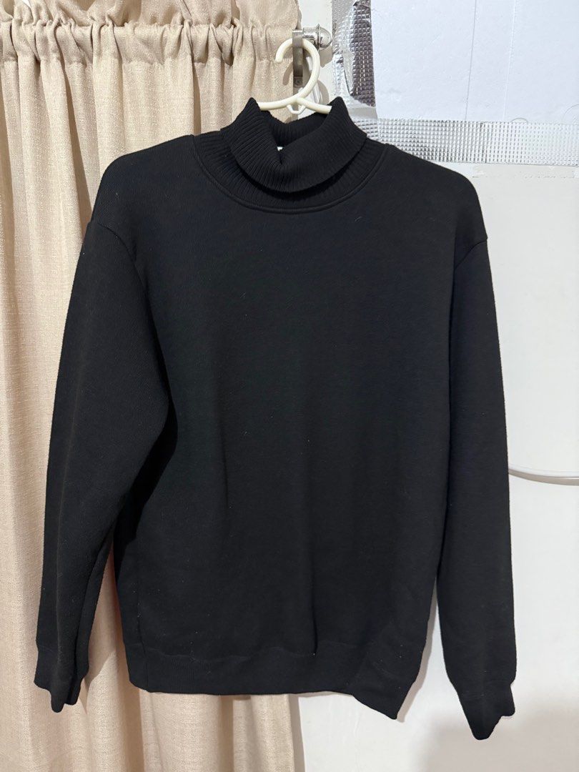 SHEIN Turtleneck Sweatshirt - Black - Size L (Category: Coats, Jackets and Outerwear) located in Cabanatuan. Submitted by declutterpg (Listing ID 1410923280, Image 1). Description: - 500 take both black and gray turtleneck - SHEIN Black Turtleneck Sweatshirt Thermal Lined - Size: L - Features: Long sleeves, ribbed hem and cuffs - Made in China - Care Instructions: - Wash with like colors - Hand wash or machine wash cold - Do not bleach - Do not t